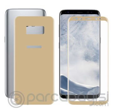 Samsung Galaxy S8+ Plus İçin Kavisli Full Ön Arka Cam  Koruyucu