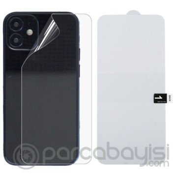 İPhone 12 Mini Membran Nano Hidrojel Film Arka Koruyucu hayalet Arka Koruyucu