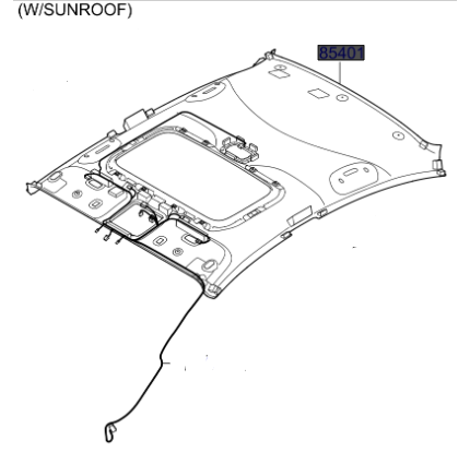 Kia Cerato Tavan Döşeme Sunroof Orjinal | 85413A7000Ed