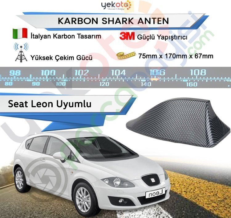 Seat Leon Cupra Karbon Shark Anten Köpek Balığı Anten Elektrikli İtalyan Tasarım