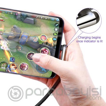 Baseus Mvp Mobil Oyuncu Micro Usb 2.4a Hızlı Şarj Kablosu 1 Metre