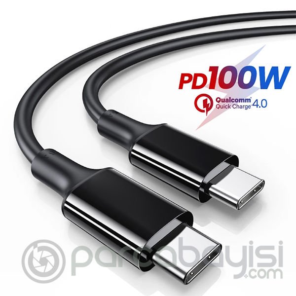 ALLY USB Type-C PD3.1 100W(20V-5A) Hızlı Veri Şarj Kablosu 1metre
