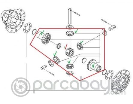 Aks İstavroz Dişlisi Seti Mt Orjinal | 458373B050