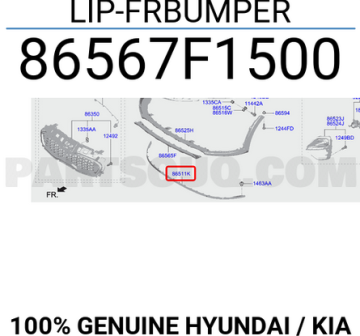 Kia Sportage Ön Tampon Bakaliti Alt Orjinal | 86567F1500
