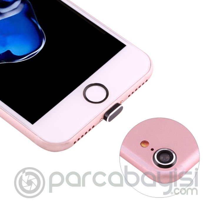 İphone 7 Kamera Lens, Home,Şarj Soket Koruma Set