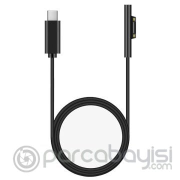 Microsoft Surface Pro 7-6-5 Usb Type C Hızlı Şarj Kablosu 15V 1.50CM