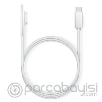Microsoft Surface Pro 7-6-5 Usb Type C Hızlı Şarj Kablosu 15V 1.50CM