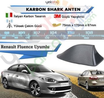 Renault Fluence Karbon Shark Anten Köpek Balığı Anten Elektrikli İtalyan Tasarım