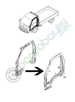 Kia Bongo Ön Kapı Alt Panel Sol Orjinal 2004-2016 | 711124E550