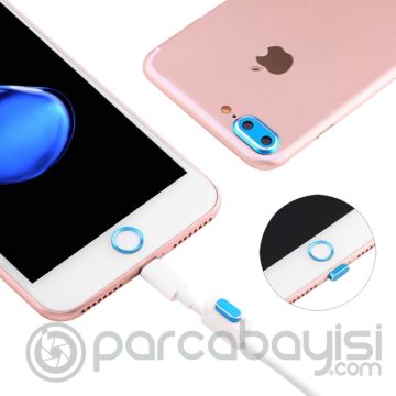 İPhone 8-7 Plus Kamera Lens, Home,Şarj Soket Koruma Set