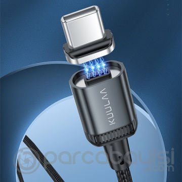 KUULAA 2M Mıknatıslı Usb Şarj Kablosu 3 Başlık（iPhone+Type-C+Micro