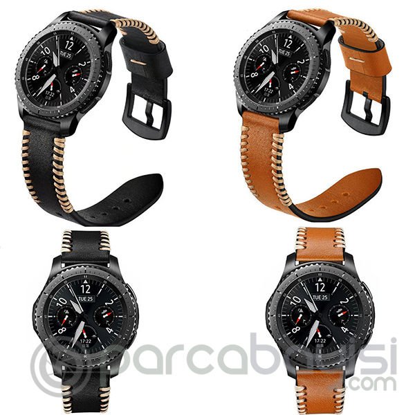 Ally Gear S3 Watch 4 46mm Deri El Yapımı Kordon Kayış