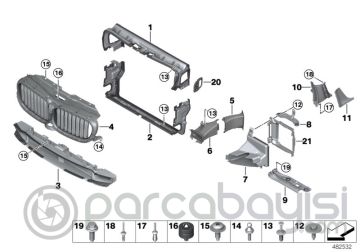 BMW ÖN PANEL ALT BRAKETİ ORJİNAL | 51647358194