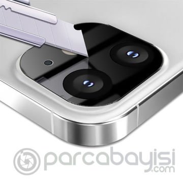 İPhone 12 6.1 3D full Kaplama Tempered Cam Kamera Koruyucu
