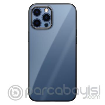 iPhone 12 Pro 6.1inç Renkli Kenar Şeffaf Kılıf Kamera Korumalı Kılıf