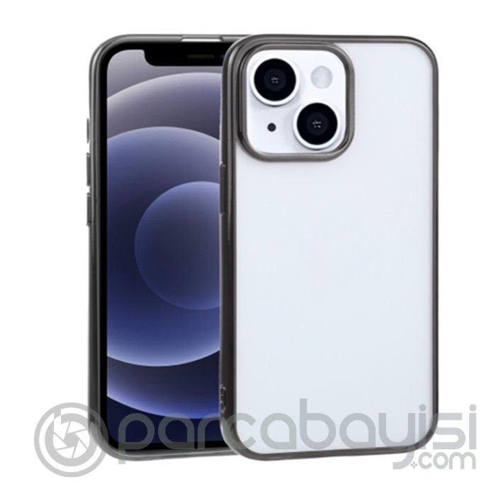 iPhone 13 Mini 5.4inç Lazer Kaplama Renkli Kenar Şeffaf Kılıf