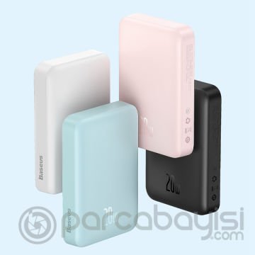 Baseus 20W 6000mAh Manyetik Magsafe Hızlı Şarj Powerbank+50CM Hızlı Şarj Type-C Kablosu