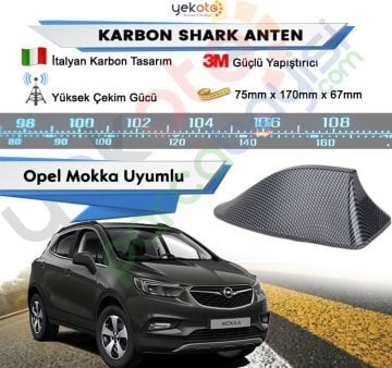 Opel Mokka Karbon Shark Anten Köpek Balığı Anten Elektrikli İtalyan Tasarım