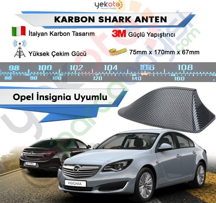 Opel İnsignia Karbon Shark Anten Köpek Balığı Anten Elektrikli İtalyan Tasarım