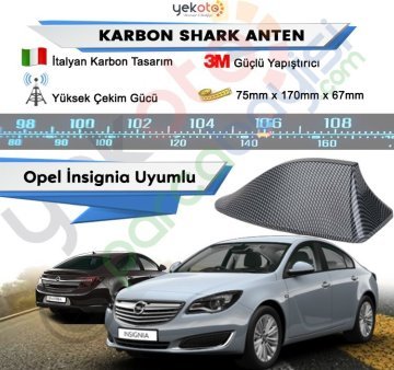 Opel İnsignia Karbon Shark Anten Köpek Balığı Anten Elektrikli İtalyan Tasarım