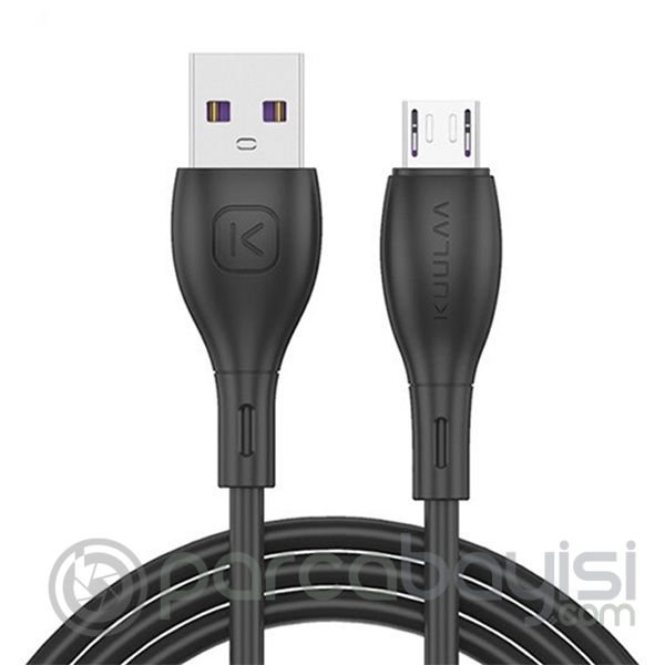 KUULAA Liquid Silicone Mikro USB 2.4A Hızlı Şarj Kablosu 1metre