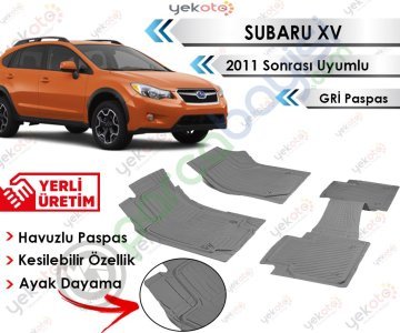 Subaru Xv 2011 Sonrası Uyumlu Havuzlu Kesilebilir Gri Paspas
