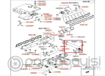 Kia Sorento Turbocherger Borusu Orjinal | 284894A160