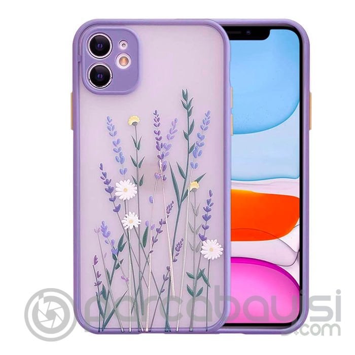 iPhone 11 6.1inç Kamera Korumalı Çiçek Desenli Silikon Kılıf