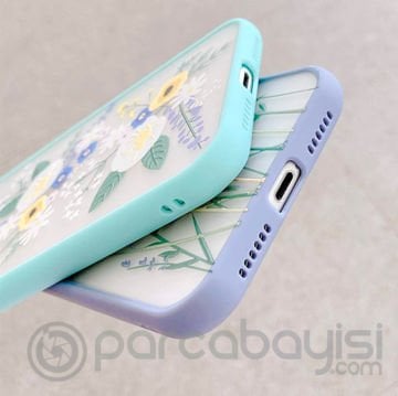 iPhone 11 6.1inç Kamera Korumalı Çiçek Desenli Silikon Kılıf