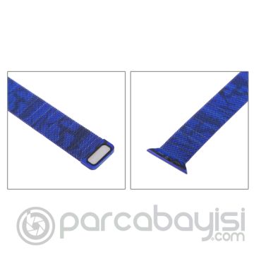 Ally Apple Watch 7-8 45mm 6-5-4 44mm Kayış Kordon Metal Milano Loop Kamuflaj 3-2-1 42mm