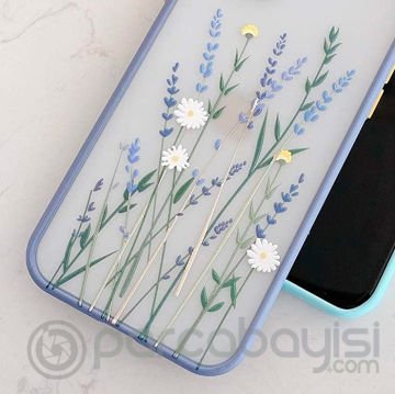 iPhone 11 Pro 5.8inç Kamera Korumalı Çiçek Desenli Silikon Kılıf