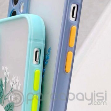 iPhone 11 Pro 5.8inç Kamera Korumalı Çiçek Desenli Silikon Kılıf
