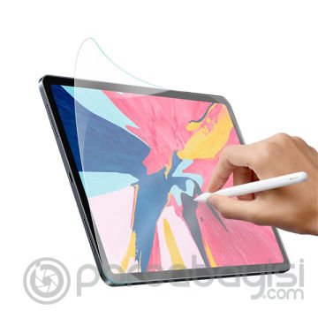 Baseus İpad Pro 12.9 İnch 2021-2020-2018 Paper Like Film Darbe Emici Pet Ekran Koruyucu