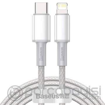 Baseus High Density Braided 20W Type-C to iPhone Lightning Hızlı Şarj ve Data Kablosu 2m