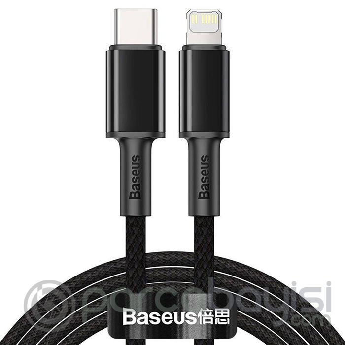 Baseus High Density Braided 20W Type-C to iPhone Lightning Hızlı Şarj ve Data Kablosu 2m