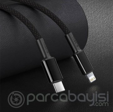 Baseus High Density Braided 20W Type-C to iPhone Lightning Hızlı Şarj ve Data Kablosu 2m