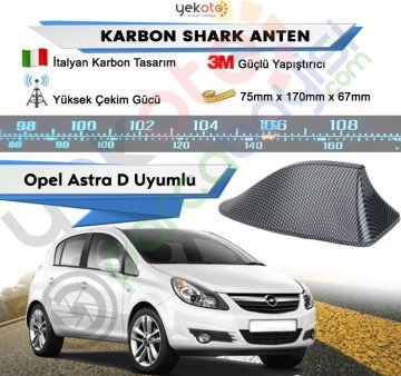 Opel Astra G Karbon Shark Anten Köpek Balığı Anten Elektrikli İtalyan Tasarım