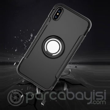 İphone X Xs 360 Doner Yüzüklü Darbe Emici Armor Tpu+pc Kılıf