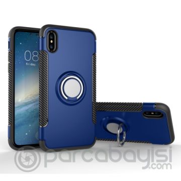 İphone X Xs 360 Doner Yüzüklü Darbe Emici Armor Tpu+pc Kılıf
