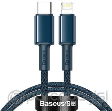 Baseus High Density Braided 20W Type-C to iPhone Lightning Hızlı Şarj ve Data Kablosu 1m