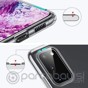 Ally Samsung Galaxy S20 Kamera Korumalı Silikon Kılıf