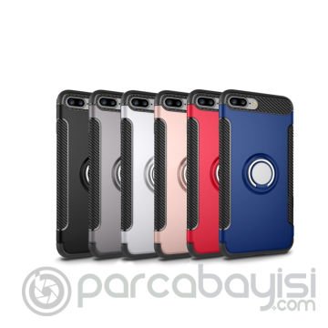 İPhone 7plus İPhone 8plus 360 Doner Yüzüklü Darbe Emici Armor Kılıf