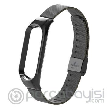 Xiaomi Mi Band 5 Metal Kayış Kordon Kopçalı Milano Loop