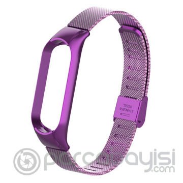 Xiaomi Mi Band 5 Metal Kayış Kordon Kopçalı Milano Loop