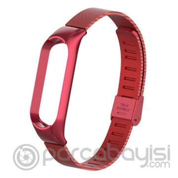 Xiaomi Mi Band 5 Metal Kayış Kordon Kopçalı Milano Loop
