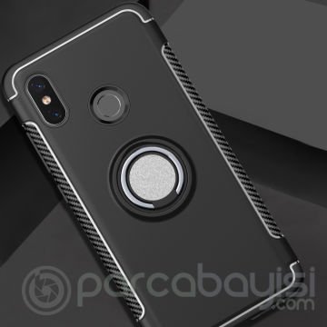 Xiaomi Mi8 360 Doner Yüzüklü Darbe Emici Armor Tpu+pc Kılıf
