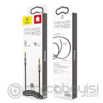 Baseus Yiven M30 3.5mm Aux Kablo 0.50cm Kısa Halat Aux Kablo