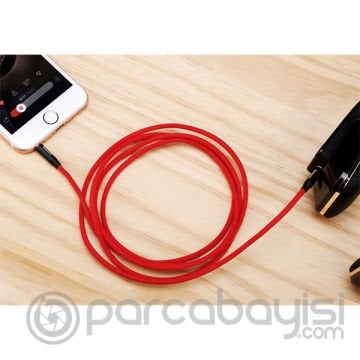 Baseus Yiven M30 3.5mm Aux Kablo 0.50cm Kısa Halat Aux Kablo