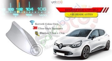 Renault Clio 4 Uyumlu Gri Shark Anten Köpek Balığı Anten