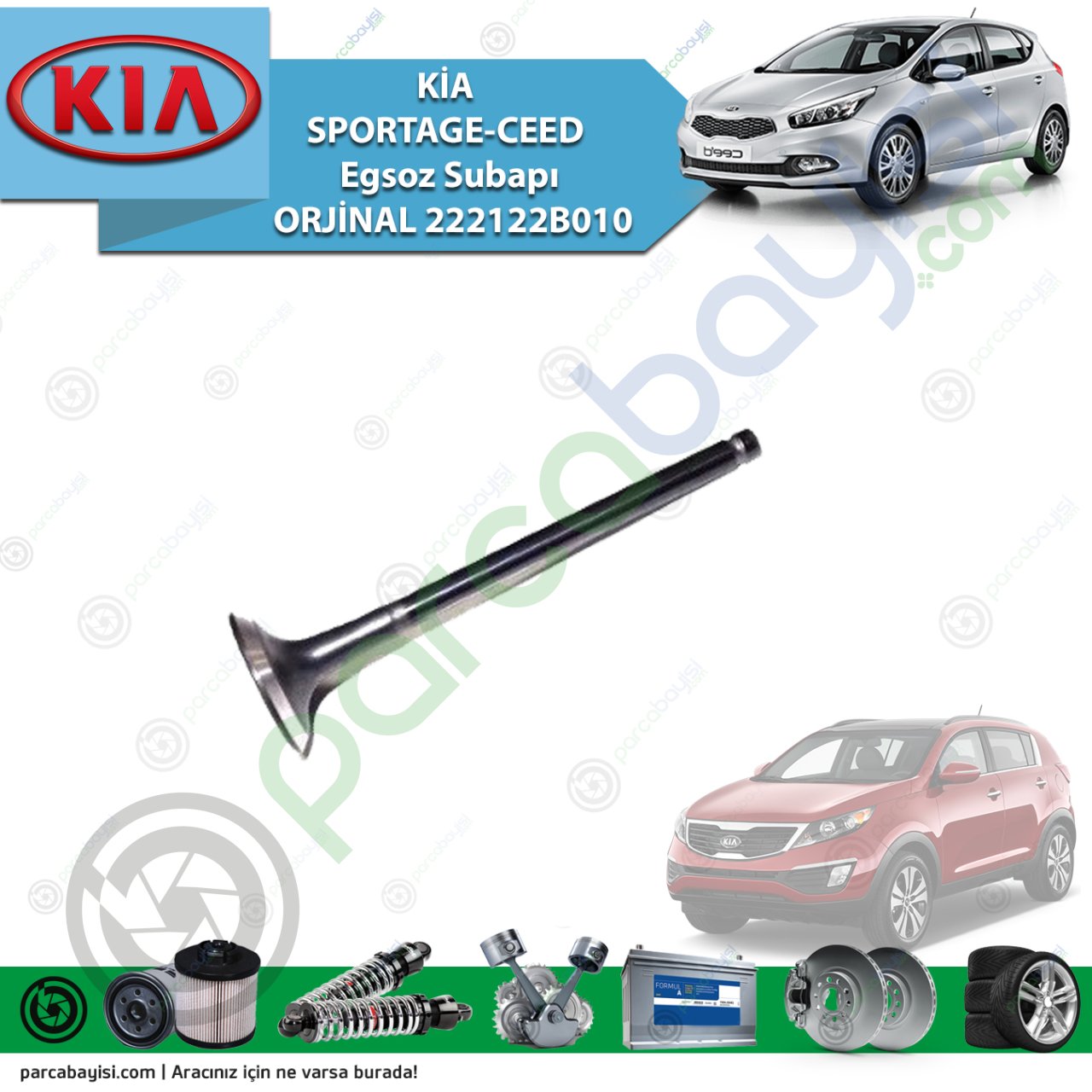Kia Sportage-Ceed Egsoz Subapı Orjinal | 222122B010